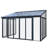 10×14 Ft Enclosed Patio Cover With 3 Lockable Sliding Doors, All Season Sunroom With Aluminum Alloy Frame ,Polycarbonate Roof And Transparent Solid Pc Endurance Panel Wall System For Garden Patio Deck