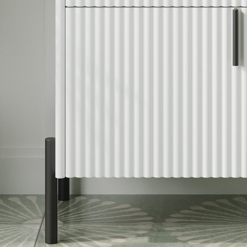 Meuble-lavabo 30 po avec lavabo en céramique, Blanc