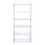 Lyanne White High Gloss And Chrome 6-Shelf Bookcase