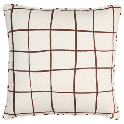 Schumacher x Miles Redd Painterly Windowpane Pillow