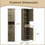 Armoire de rangement de 69 po de hauteur avec portes de grange et tiroir-1487129336