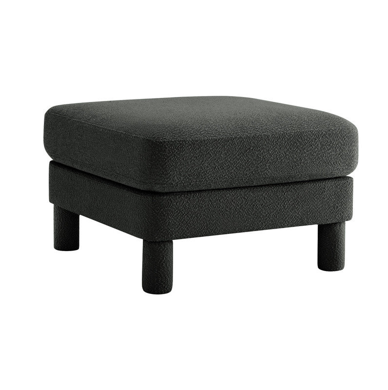 Repose-pieds Lucas - polyester - gris foncé, Gris foncé