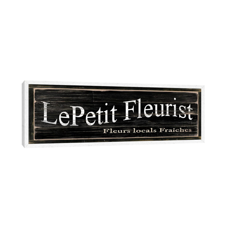 LePetit Fleurist by Cindy Jacobs - Panoramic Print on Canvas, White Framed Canvas, 40.64cm H x 121.92cm W x 3.81cm D