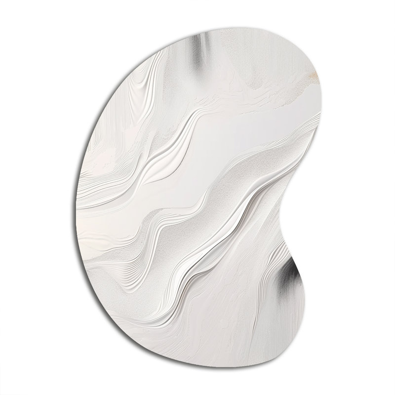 Dachia - art mural abstrait en forme de marbre en métal, sculpture murale asymétrique en métal, H 31 po x l 22 po