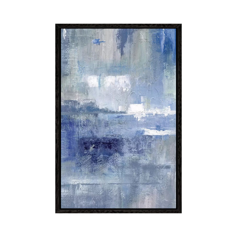 Bay View Indigo - Painting on Canvas, Black Framed, 152.5 cm H x 101.5 cm W