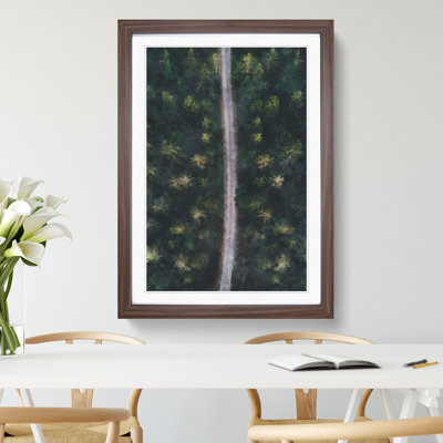 The Forest Road in Sweden - Picture Frame Graphic Art