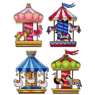 Ensemble de point de croix compté Merry-go-ronds 203CS