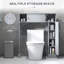 Armoire de rangement pour toilette avec tablettes réglables, support de toilette robuste et durable