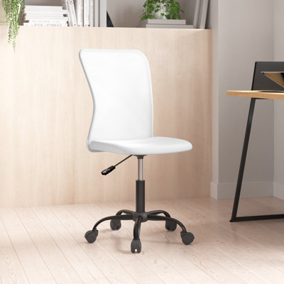 Armless Task Chair Height Adjustable Office Chair Mid Back Mesh Desk Chair Executive Rolling Swivel Computer Chair