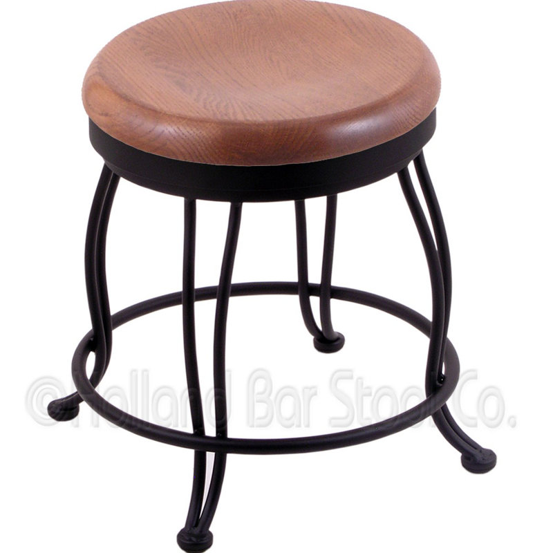 Georgian 30" Swivel Bar Stool, Wood-Medium Oak