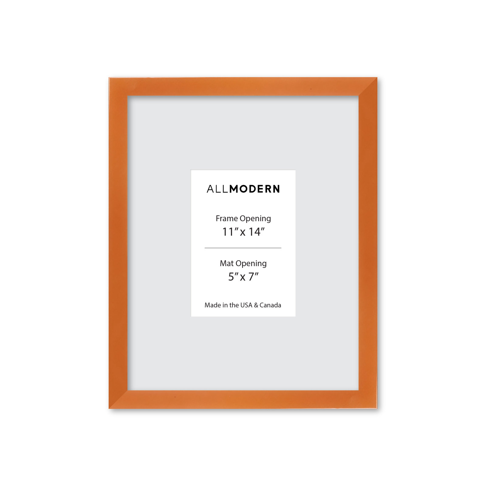 Willin Solid Wood Picture Frame with Mat, Polished Gold, 12.75" W x 15.75" H
