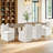 19" Wide Modern Beige Dining Chair With Padded Backrest