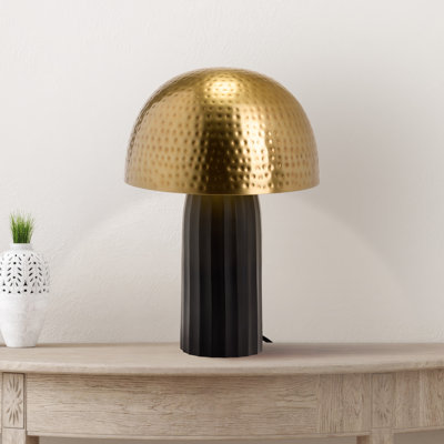 Lampe de table champignon en métal 14,5 po Kella 