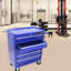 Coffre à outils bleu à 5 tiroirs avec serrure et 4 roulettes mobiles pour le garage 5 tiroirs et garage, finition-1830387093