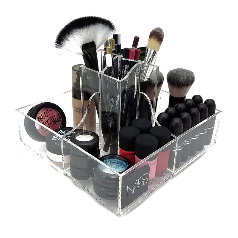 Plateau de rangement en maquillage/cosmétiques rotatif Abby