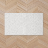 Feya Machine Woven Synthetic Aera Rug in White