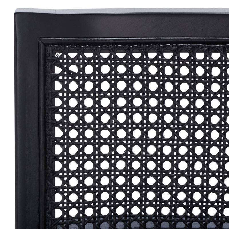 Tabouret de bar Cane, Noir, Tabouret