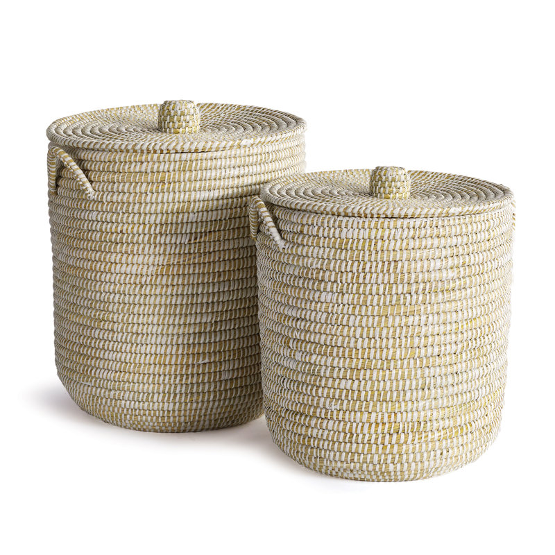 Rivergrass Hamper Baskts W/ Lids
