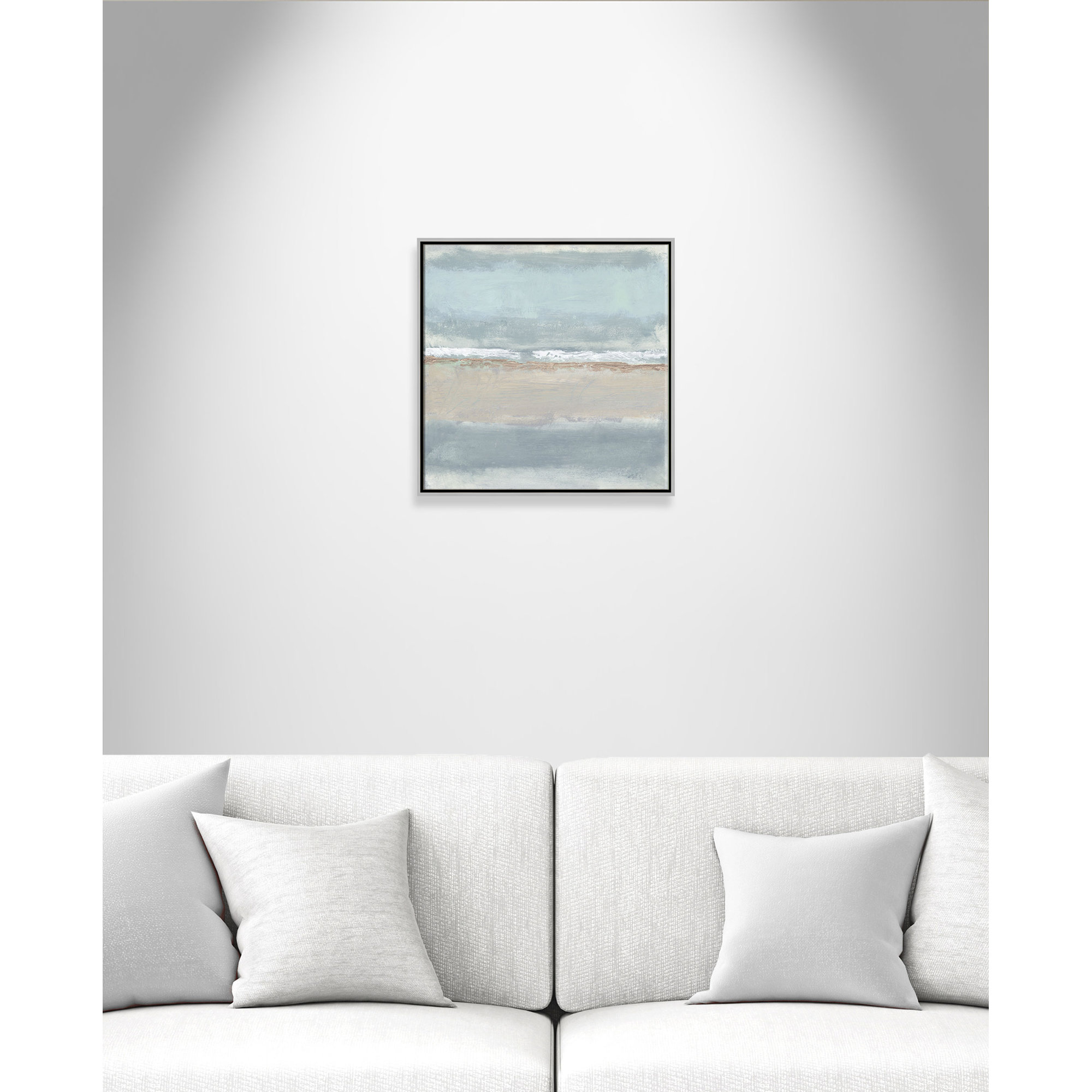 Serenity 1 by Filippo Ioco, 24" H x 24" W x 2" D, Silver 