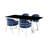 Amadeu Glass Top Four Leg Dining Set-451782462-451782456