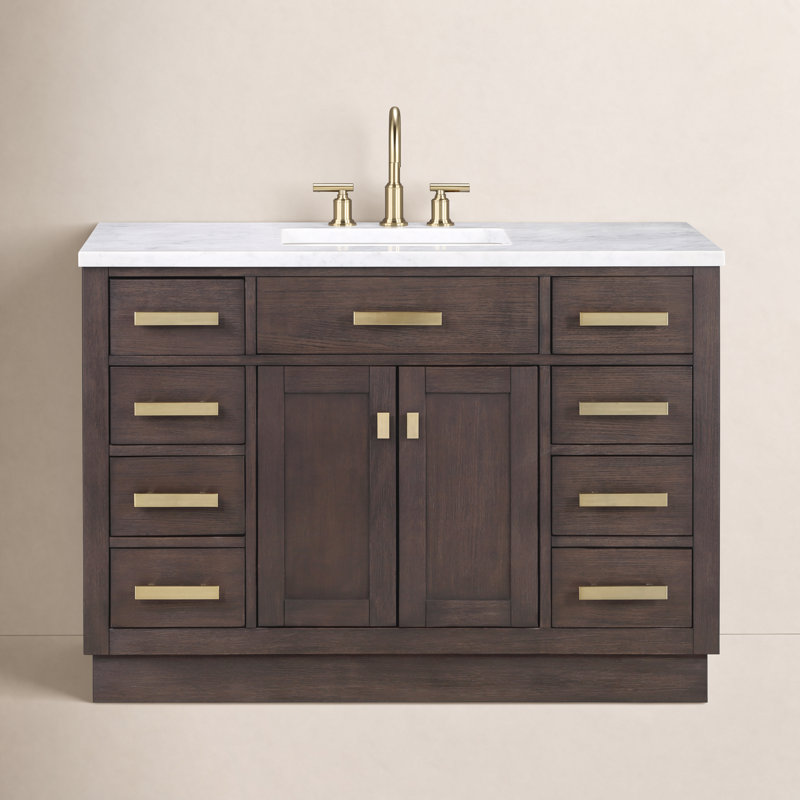 Argenta 48'' W Single Vanity, Brown Oak