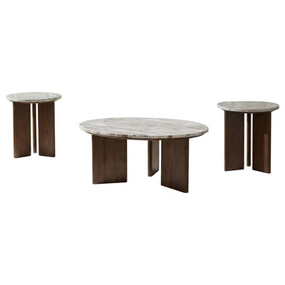 Ensemble de tables basses 3 pièces Harhay