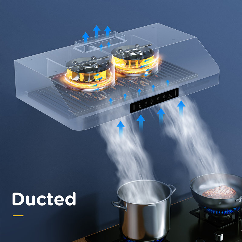 36'' 900 CFM Ducted Under Cabinet Range Hood With Intelligent Gesture Sensing Control, Stainless Steel