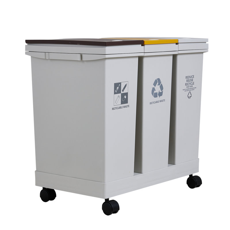 Plastic Touch Top Waste Bin, 60 L