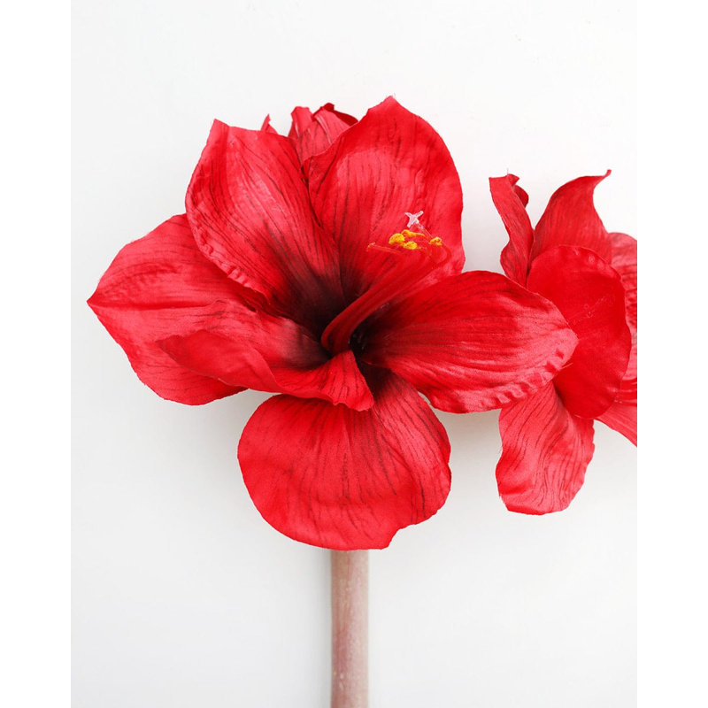 Amaryllis artificiel rouge 19,5 pouces, Red