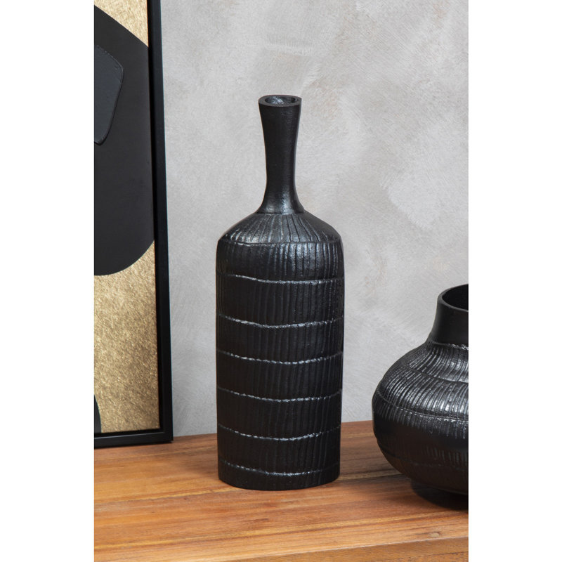 Azraf Ceramic Table Vase, Black, 37cm H x 13cm W x 12cm D