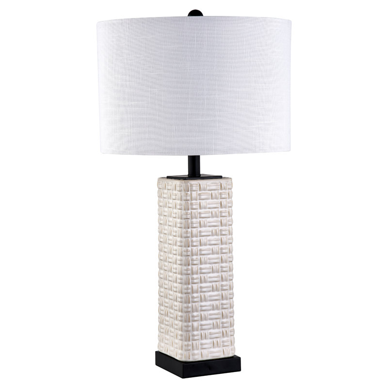 Bartul Ceramic USB Table Lamp Set, 25" H x 15" W x 15" D