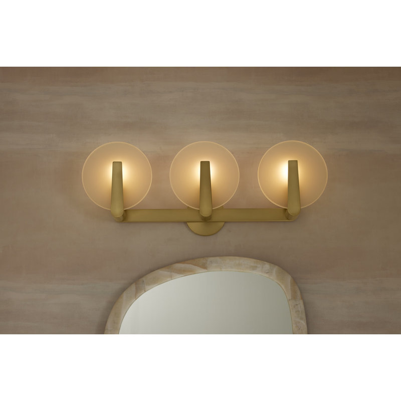 Hint Three-Light Sconce, Brushed Brass