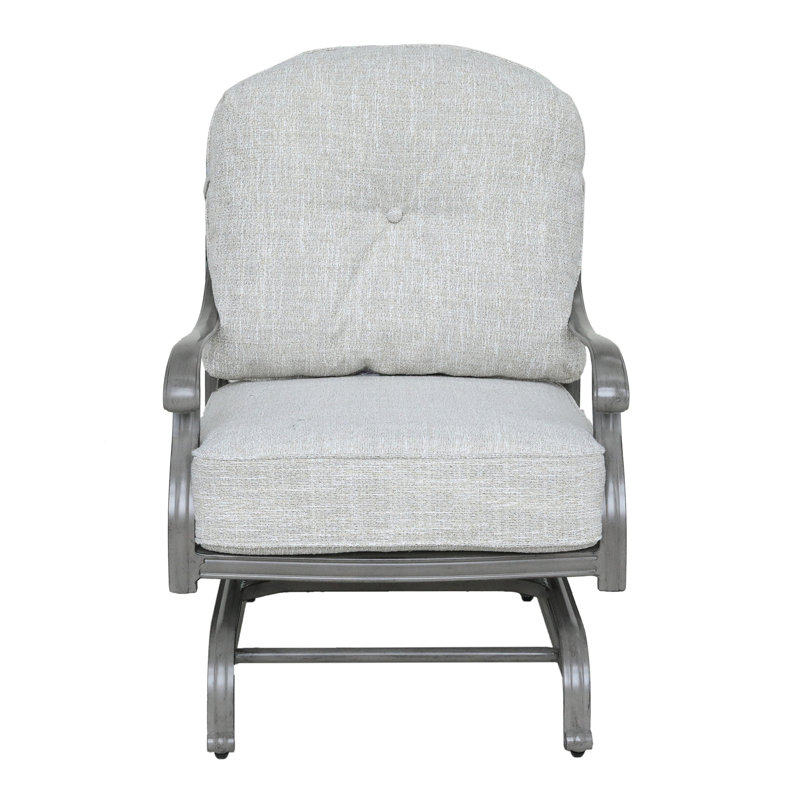 Chaise de patio avec coussins Waddington, Gaze d'or