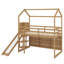 Lit mezzanine simple en bois avec glissade-76378511