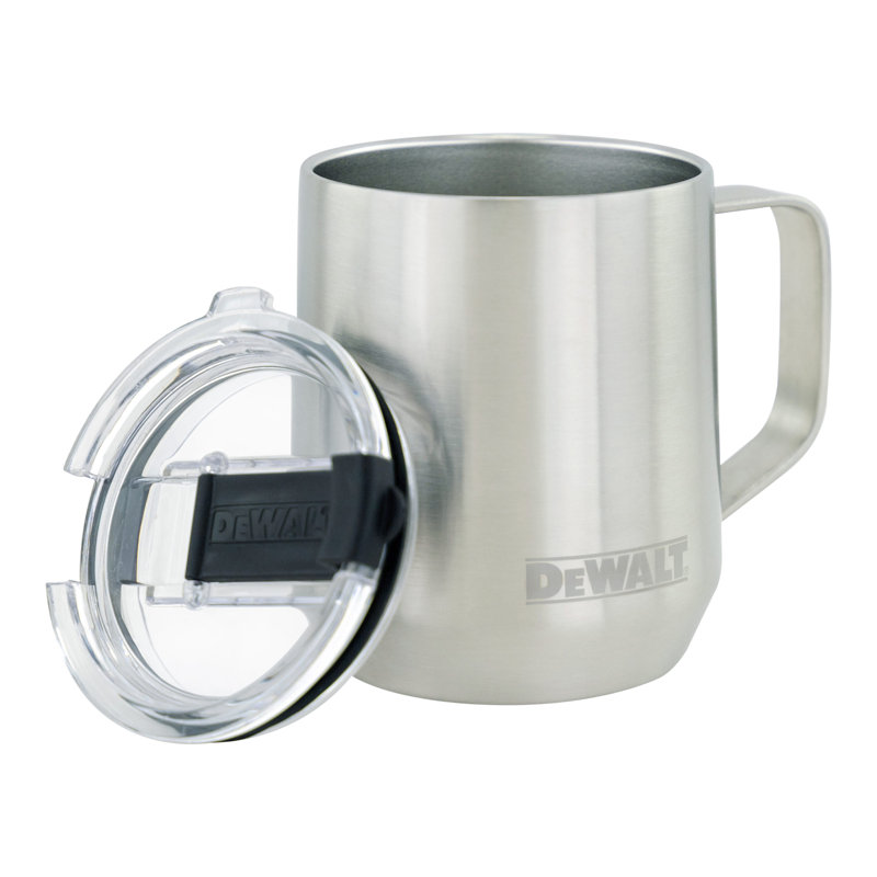 Tasse à café en acier inoxydable 14 oz, argent, Argent
