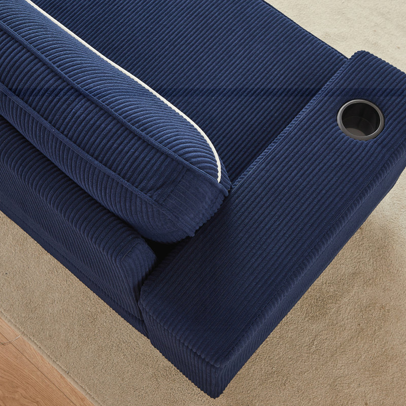 86.5" Deep Seat Sofa, Blue