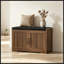 Banc rembourré avec rangement à double porte-132948193