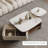 Medieval-style coffee table and side table set