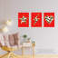 Leopard Pattern Heart Lightning Star Shape Red Motivational - 3 Piece No Frame Print Set-88622442-88622446