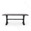 Table de salle à manger d'extérieur, noir mat antique