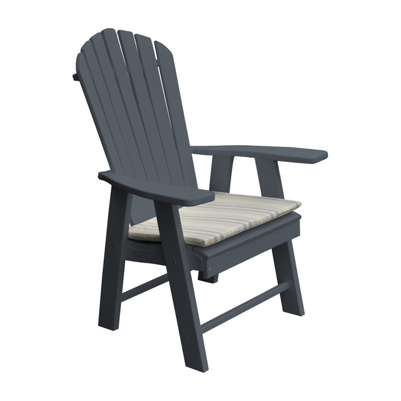 Chaise Adirondack verticale en plastique Stalham, Gris foncé