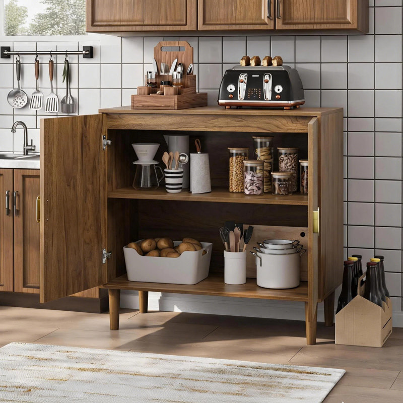 MDF Rectangle Accent Cabinet, Walnut