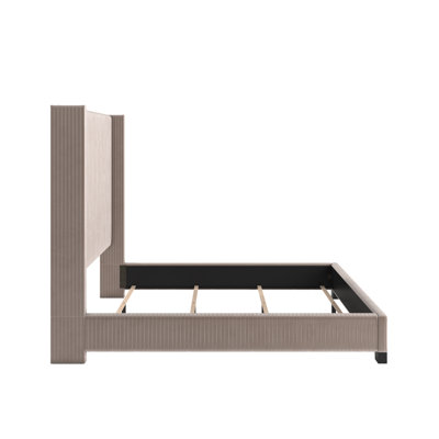 Solon Upholstered Wingback Bed
