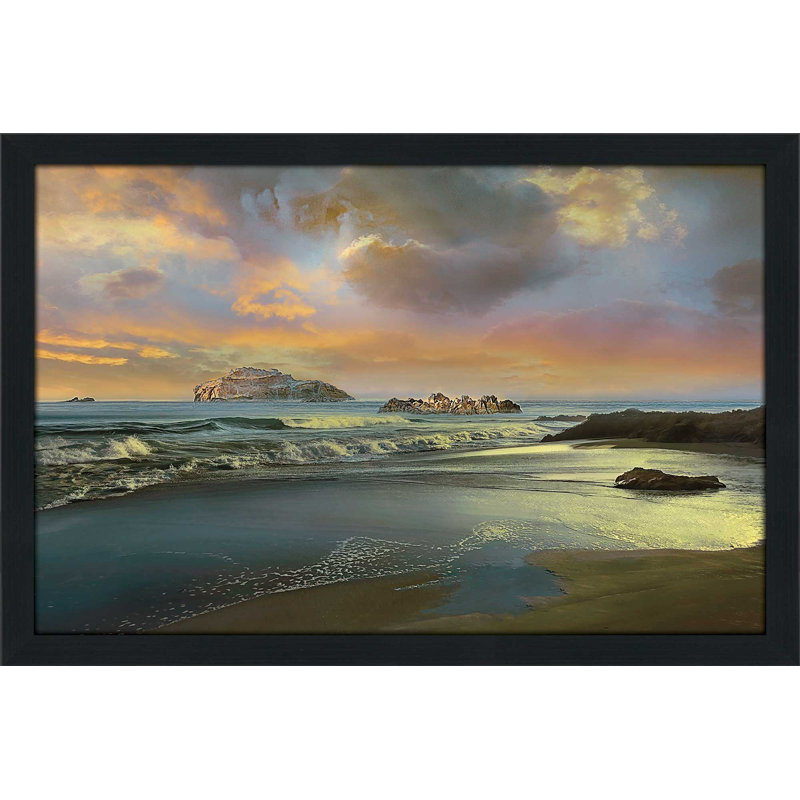 «Day Break», reproduction d'impression encadrée, H 27,5 po x l 39,5 po x P 0,75 po, Cadre espresso