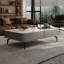 Table basse en cuir italien-147090866