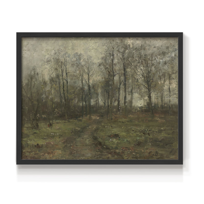Paysages rétro-Cccxlix-impression encadrée - réversible, H 11 po x l 14 po, Noir