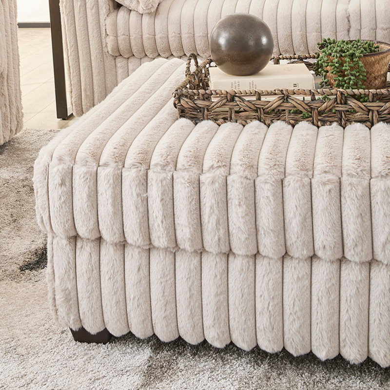 Repose-pieds Algona, Beige