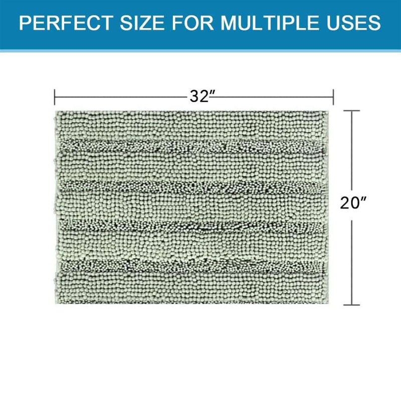 Tapis pour salle de bain Joaquin, l 20 po x L 32 po, Sauge