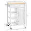 Chariot de cuisine compact sur roulettes avec tablette ouverte-608954186
