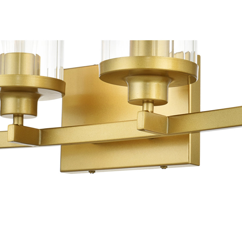Éclairage pour meuble-lavabo à intensité variable Dariela, Laiton, H 10 po x l 12 po x P 12 po, Deux lumières